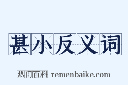 甚小反义词是什么意思的图片